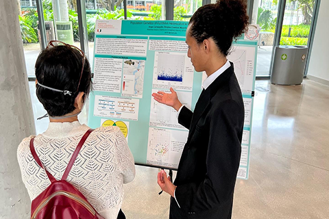 Angel Carrasquillo presenting his scientific findings